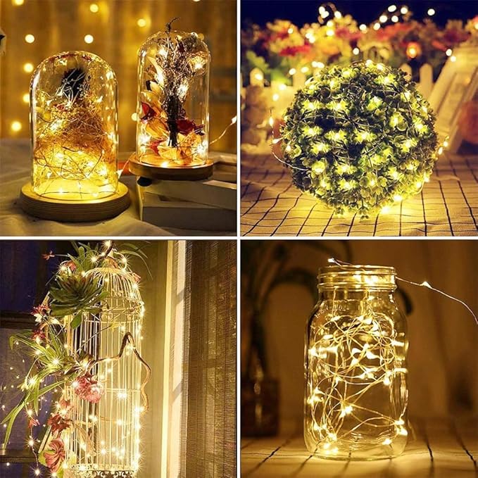 WESEN 300 LED Christmas String Lights Indoor Outdoor-2Pack, Solar String Lights 110FT with 8 Lighting Modes, Twinkle Fairy String Light for Bedroom Wedding Xmas Tree Party Garden Patio (Warm White)