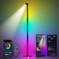 24V Smart RGB Floor Lamp with Independent Color Control Warm & Cool White, 2000 Lumens Reading Light, Music Sync, Compatible with Alexa & Google Assistant, App & Remote Control