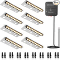 8 Inch Retaining Wall Lights 5W LED Hardscape Lighting IP66 Waterproof Low Voltage Step Lights 2700K Landscape Lights Outdoor for Patio Walls Stairs with Connectors 8 Pack