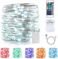 OMIKA LED String Lights Indoor Fairy Light Multi Color Changing, Waterproof Firefly Lights with Remote for Indoor, Bedroom, Wedding, Outdoor Christmas Decor (40 ft 120 LEDs USB & Battery Powered)