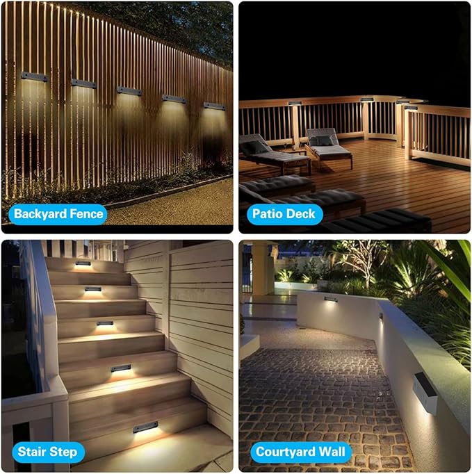 6 Pack Low Voltage AC/DC 12V LED Landscape Deck Light,Outdoor Retaining Wall Lights, IP65 Waterproof Step Lights,for Stair Lighting and Yard Patio Pathway Walkway (2700K)