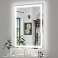 OKPAL 24x32 LED Bathroom Mirror, Anti-Fog Lighted Bathroom Mirror, Dimmable Lighted Vanity Mirror, LED Vanity Mirror with Lights, Shatterproof, ETL Listed, Horizontal/Vertical