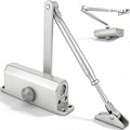 Automatic Door Closer, Adjustable Dual-Speed Hydraulic Soft Close, Silent & Anti-Slam, Anti-Rust Aluminum Body, Easy DIY Installation, Fits 88–143lb Doors 23–43in, for Home & Commercial Use