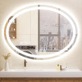 48"x36" Oval LED Mirror for Bathroom,Lighted Bathroom Vanity Mirror with Lights - Anti-Fog,Front Light and Backlit, Dimmable, 3 Colors,Mirror with Touch Sensor,Espejos para Baños