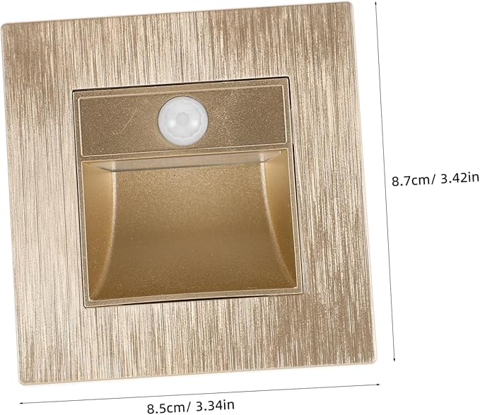 Alipis Induction Foot Lamp Stairs Lights Motion Sensor Led Indoor Step Lighting Wall Mount Soft Warm for Home Bathroom