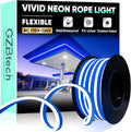 GZBtech Flexible LED Neon Rope Lights 16.4FT,AC 110-120V Waterproof Neon Strip Light, 120LEDs/M Cuttable Connectable Rope Lighting for Indoor Outdoor Home Decor/Commercial Use-Blue 5M, ETL Listed