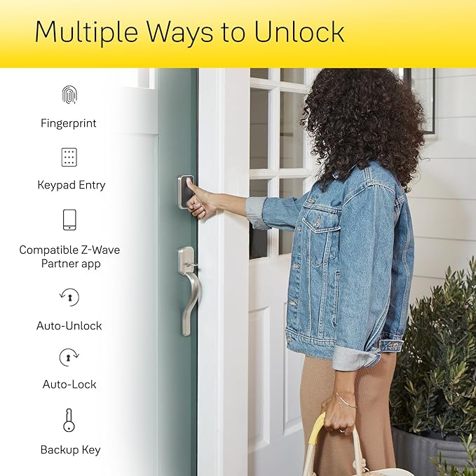 Yale Assure Lock 2 Touch with Z-Wave - Fingerprint Smart Lock in Black