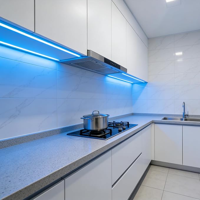 5V USB LED Light Strip, COB LED Strip Lights, Ice Blue 5V LED Lights, Small LED Strip Light, TV Lights for TV Under Cabinet Kitchen Living Room Shelving or Displays (Ice Blue, 3.28ft)