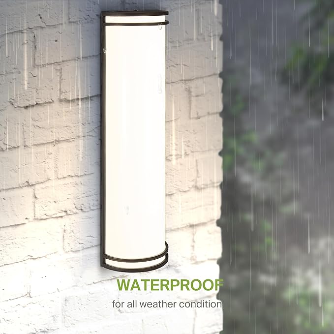ASD 24 Inch LED Outdoor Sconce Lights - 25W 120-277V 3000K 4000K 5000K Bronze Exterior Lighting Fixtures, Dimmable Exterior Lights for House, Modern Patio Wall Light Fixture ETL