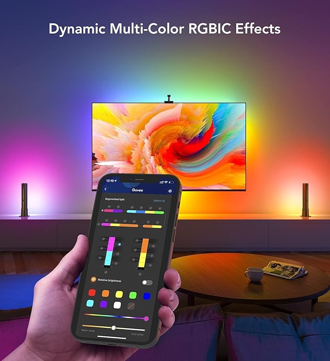 Govee Smart Wi-Fi RGBIC LED Strip Lights & Light Bars, DreamView T1 Pro for 55-65in TVs - Works with Alexa & Google Home