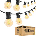 Lightdot 50FT Outdoor String Lights, LED Bistro String Lights with Shatterproof G40 Bulbs, 2700K Dimmable, Waterproof Hanging Lights for Porch, Party, Garden, Backyard, Balcony - ETL Listed