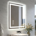 24"x32" LED Bathroom Mirrors for Wall, Front and Backlit Mirror, Anti-Fog Vanity Mirror with Lights, Stepless 3 Colors Dimmable Smart Lighted Mirror(Horizontal/Vertical)