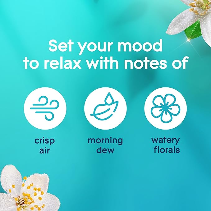 Glade Automatic Spray Refill, Dewdrop Petals, Scented Air Freshener for Home and Bathroom, 6.2 Oz