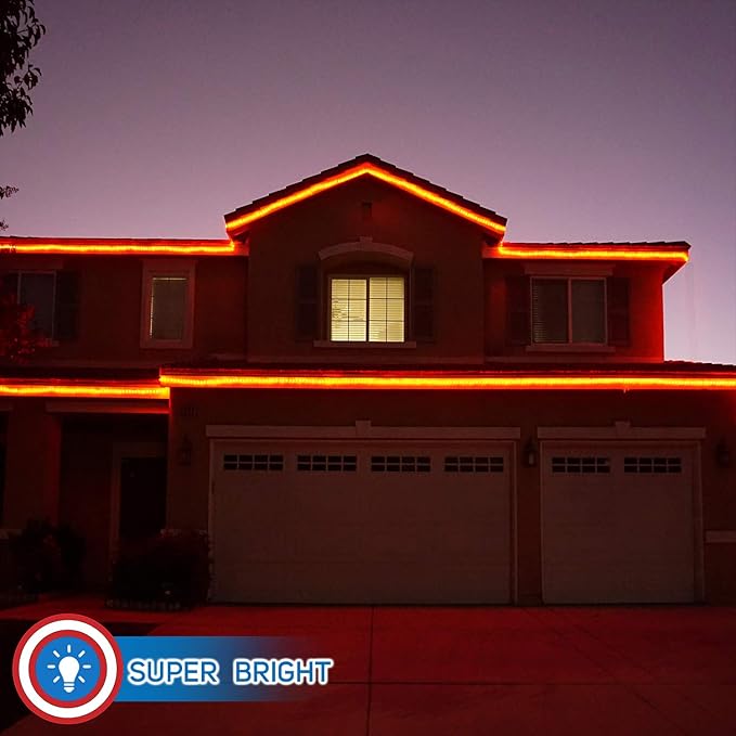 Russell Decor LED Rope Lights Festival Holiday Party Seasonal Christmas Decoration 30ft - 200ft Customized Available (Red, 40)