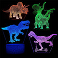 3D Hologram Dinosaur Night Light, 4 Patterns, Dimmable Remote/Smart Touch, 16 Color Changing Light, T-Rex Bedside Desk Lamp, Gift for Dinosaur Lovers