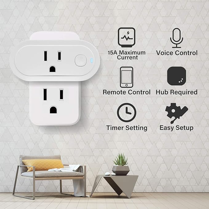 Sengled Smart Plug, S1 Auto Pairing with Alexa Devices, Energy Monitoring, Smart Outlet Remote Control, 15A Smart Socket, 1800W, Timer & Schedule, Bluetooth Mesh Smart Home, No Hub Required, 4-Pack