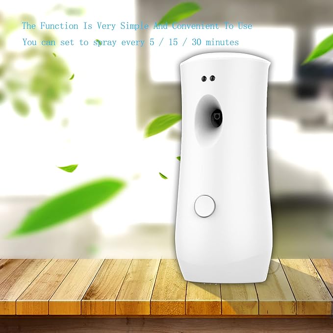 Automatic Air Fragrance Dispenser Home Wall-mounted Aerosol Spray Air Freshener for Home Offices Schools Restaurants Hotels Commercial Place (White 1101)