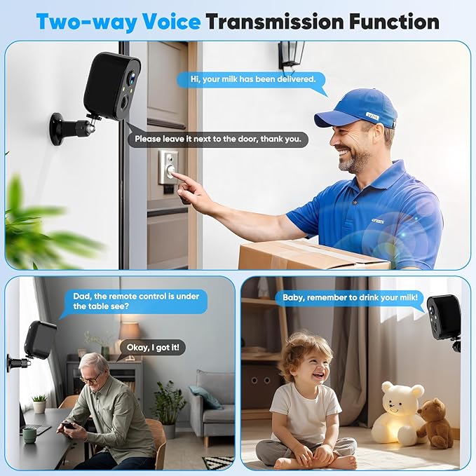 Solar Security Cameras Wireless Outdoor, 2K Solar Camera Wireless for Home, Color Night Vision, PIR Motion Detection, IP66 Waterproof, Cloud Storage/SD Card, Instant Alerts,2.4GHz WiFi (Black)