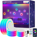 Smart LED Wall Lights, 9-Piece RGB LED Light with App & Remote Control, TV Backlights, Music Sync, Color-Changing, Ambient Lighting for Gaming, Bedroom, Living Room and Home Decor