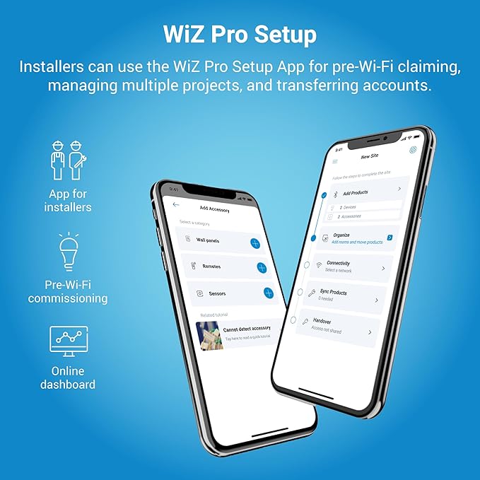 Metalux MMS 1x4 Smart Wi-Fi LED Panel Light with WiZ Pro Technology, Full Color + Tunable White Smart Lighting, Home Automation Integration, 11.69 x 1.44 x 47.69 in