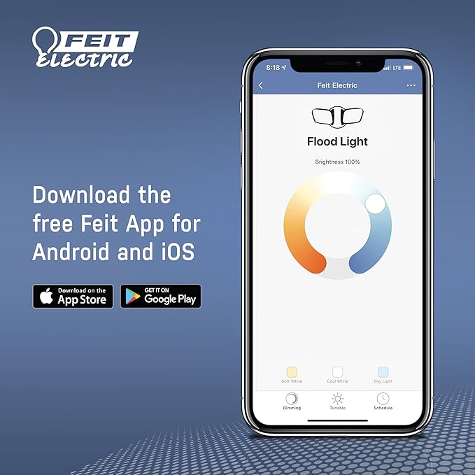 Feit Electric 6" Smart LED Canless Recessed Downlight, 65W EQ, Dimmable, Wifi Enabled, Compatible with Alexa and Google Home Asst, Color Changing, 90 CRI, 850 Lumens