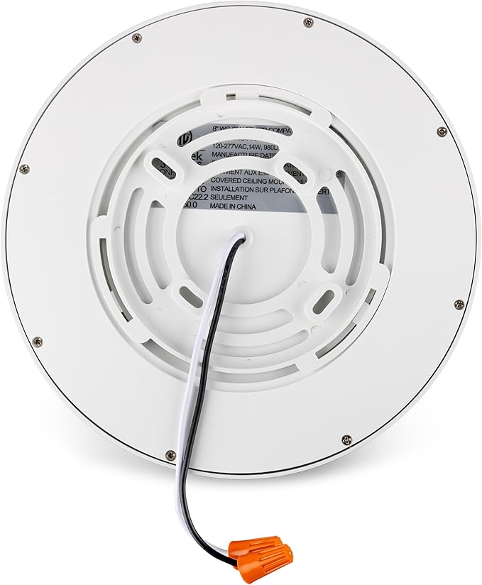 Westgate TC-FML-8-14W-RGBW-WIFI 8 Inch LED Flush Mount Fixture, White Die-Cast Aluminum Housing, Compatible with Alexa, Works with Google Home, Dimmable Ceiling Light, Color Changing Lamp