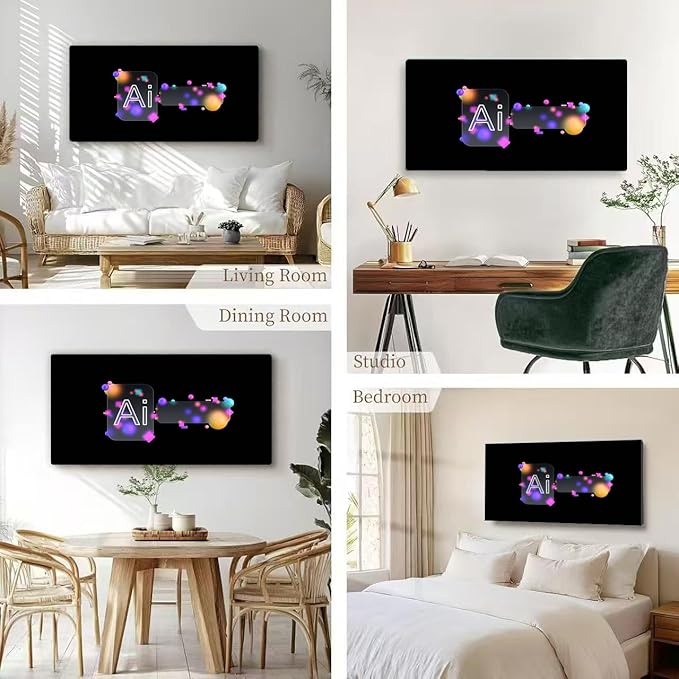 Wibinuki Wall Art Wall Decor Wall Paintings AI agent - text. Machine Learning s. AI - Artificial Intelligence for Living Room Bedroom Bathroom Home Decor Can Be Hung Directly 20"x 40"