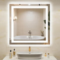 36"x 36" LED Bathroom Mirror with Lights, Double Lighting Sources Dimmable, LED Mirror for Bathroom, Anti-Fog, Lighted Bathroom Vanity Mirror for Wall, ETL Listed, Tempered Glass(Horizontal/Vertical)