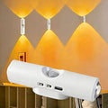 2026 New Rechargeable Smart LED Motion Sensor Ambient Light, RGB Gradient Ambient Light, Punch Free Magnetic Color Chang Motion Sensor Lights Stairs for Wardrobe, Cabinet (3 Colors*1)