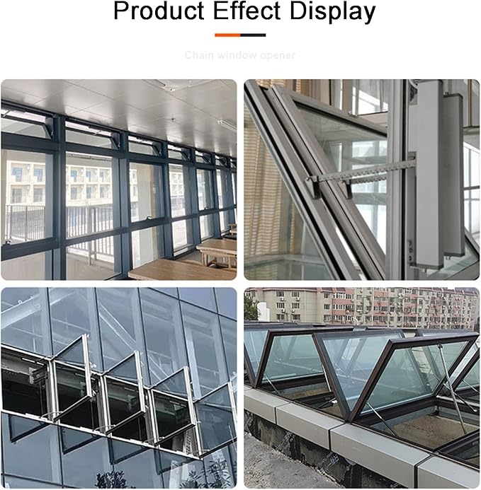 Chain Type Electric Window Opener for Greenhouse, 24V Smart Automatic Window Opener 300mm-1000mm Stroke, Small Size, Beautiful Installation, Single Chain Window Actuator(900mm)
