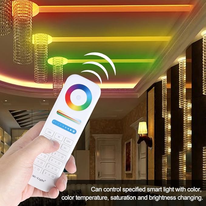 LED Bulbs light 2.4G 8-Zone Remote Controller for RGB+CCT LED Bulbs Strip Lights