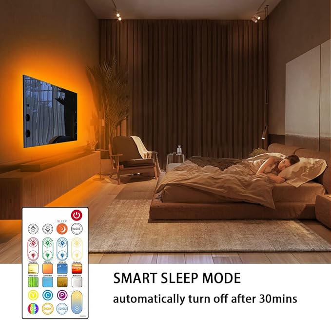 MY BEAUTY LIGHT LED Lights - 8.3ft Waterproof TV LED Backlight for 42-50in TV, 65536 DIY Colors Options RGBW LED Strip Lights, Smart Led Ambient Lighting for Bedroom & Gaming Room Decor