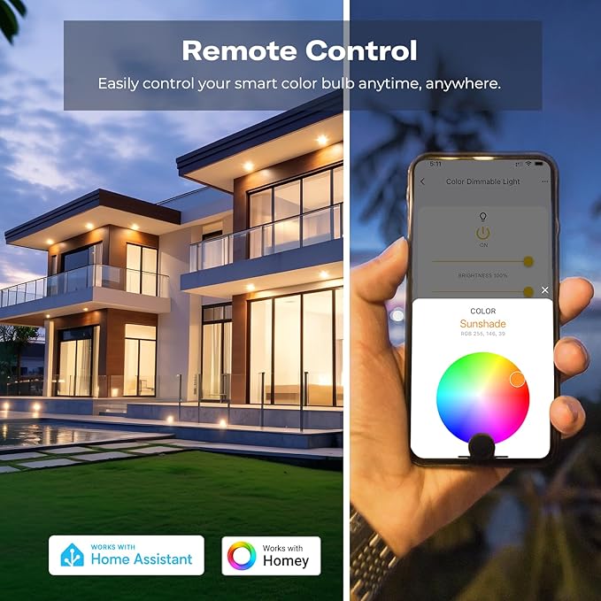 THIRDREALITY Smart Color Bulb ZL1,Zigbee hub Required,Compatible with Home Assistant(ZHA&Z2M),SmartThings,Aeotec,Homey,Hubitat or Echo Devices with Built-in Zigbee hub,A19 RGBCW Bulb,800 Lumens