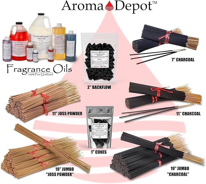 Aroma Depot Egyptian Sandalwood Incense Sticks, 85-100 Sticks, 11 Inches, 45-60 Min Burn Time Each