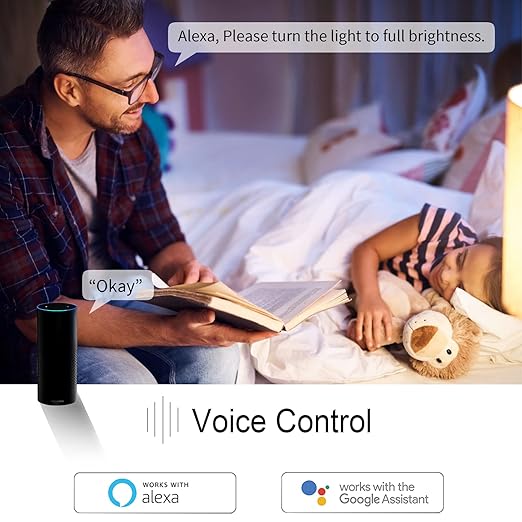New One Smart Dimmer Plug, 2.4G Wi-Fi Dimmable Smart Plug, 2-Way Switch, Voice Control, White