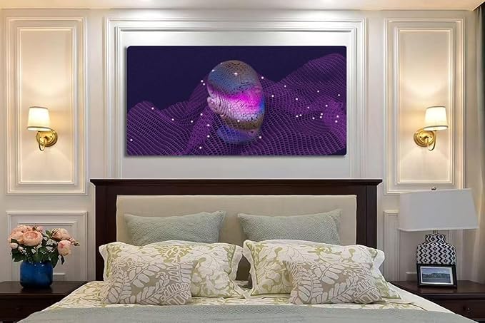 Wibinuki Wall Art Wall Decor Wall Paintings Abstract AI Head in development for Living Room Bedroom Bathroom Home Decor Can Be Hung Directly 20"x 40"