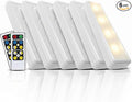 Brilliant Evolution Wireless LED Under Counter Lights with 2 Remote Controls - 6-Pack Battery Operated Under Cabinet Lighting Fixtures - Stick On Push Lights with Timer - Warm White, 8.5" x 2" x 0.6"