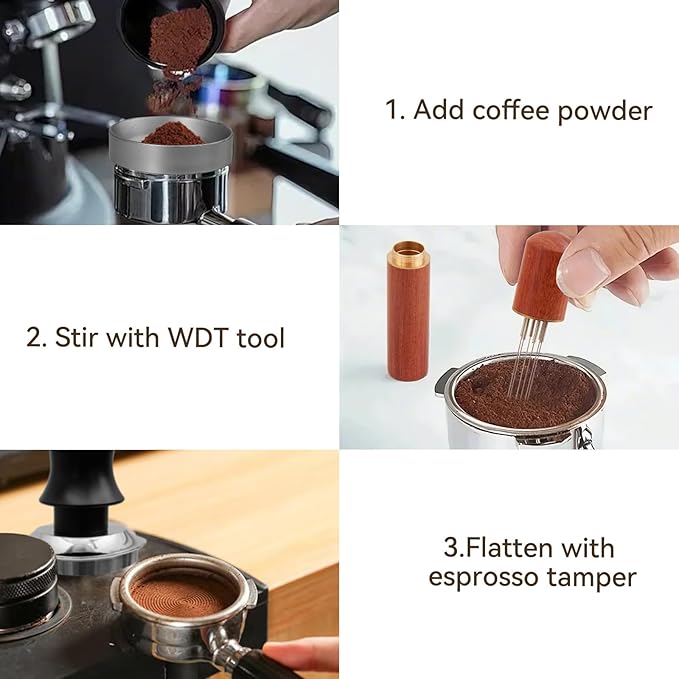 24pcs Espresso Tamper Set, Barista Tools Kit for 58.5mm Coffee Machine and Portafilters, Spring-Loaded 304 Stainless Steel Base 30lbs Coffee Calibrated Tamper Tools(58mm)