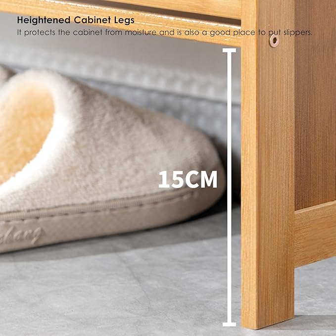 Modern Natural Rattan Coat Rack with 3 Flip Drawers Free Standing 3Tier Shoe Storage Rack for Heels and Slippers Entrance Hallway Entryway Organizer(50x17x186cm)