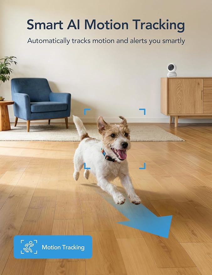 GNCC 2K Cameras for Home Security, Indoor Pan/Tilt Security Camera for Baby Monitor/Pet Camera, Motion Detection, Night Vision, 2-Way Audio, 24/7 SD Card Storage & Optional Cloud, 2.4/5GHz WiFi, 2 Pcs