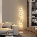 Unique Spiral Floor Lamp for Living Room Modern LED Floor Lamp with Remote Control 3 Color 62Inch Dimmable White Floor Lamp Temperature Corner Floor Lamps for Bedroom Office