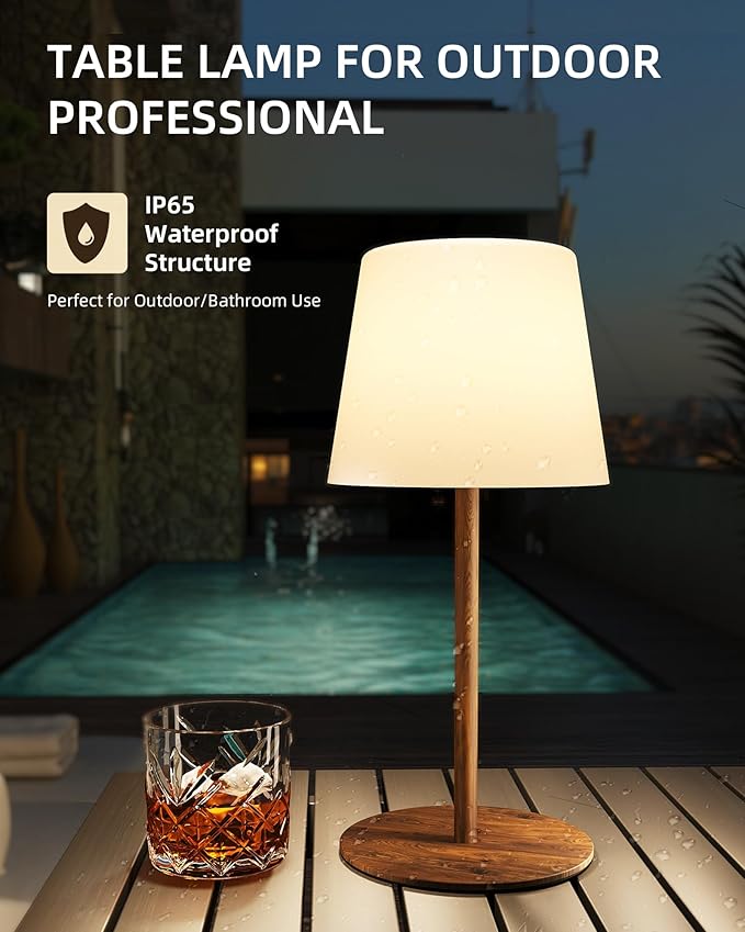 EZVALO Spa-Like Shower Lamp – IP65 Waterproof Bathroom Lamp with Remote, Rechargeable Cordless Mood Light, 3 Color Temps for Relaxing Bathroom & Bathtub Experience (1 Pack)