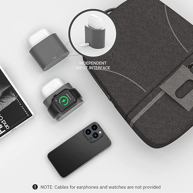 Wireless Charging Station, iPhone 3 in 1 Fast 15W Wireless Charger with Alarm Clock and Night Light, Charging Dock for iPhone 12/13/14/15/16/17 Pro/Pro Max, Samsung, AirPods