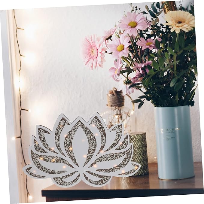 Mandala Lotus Yoga Night Light LED Decorative Bedside Lamp for Bedroom Living Room and Yoga Studio Atmosphere Lighting