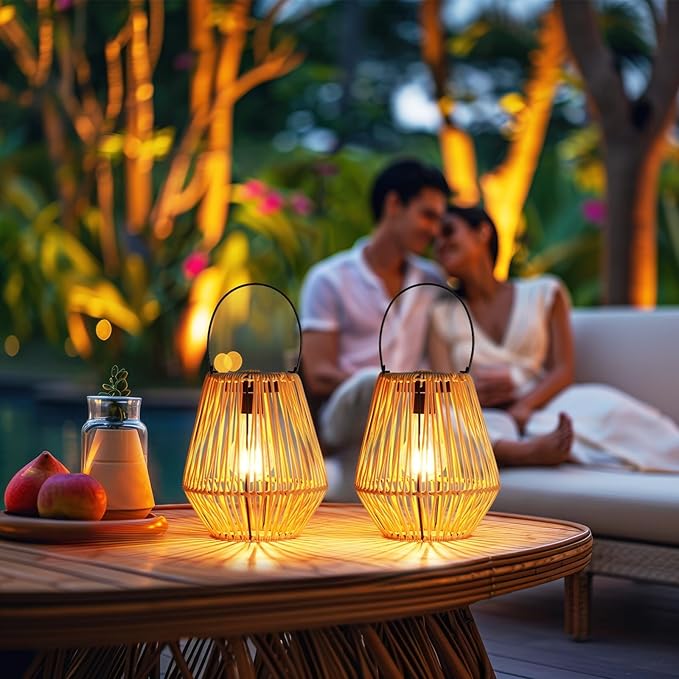 Homemory Solar Lanterns Outdoor Waterproof Hanging Lights, Outside Solar Lamp Decorative for Garden, Yard, Patio, Porch, Trees, Lawn, Pathway, Table (4)