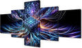 TUMOVO 5 Panel Artificial Intelligence Canvas Print Wall Art Set House Wall Decor Technology Pictures for Living Room Wall Decoration Modern Artwork for Bedroom Art Work for Home 50" Wx24 H