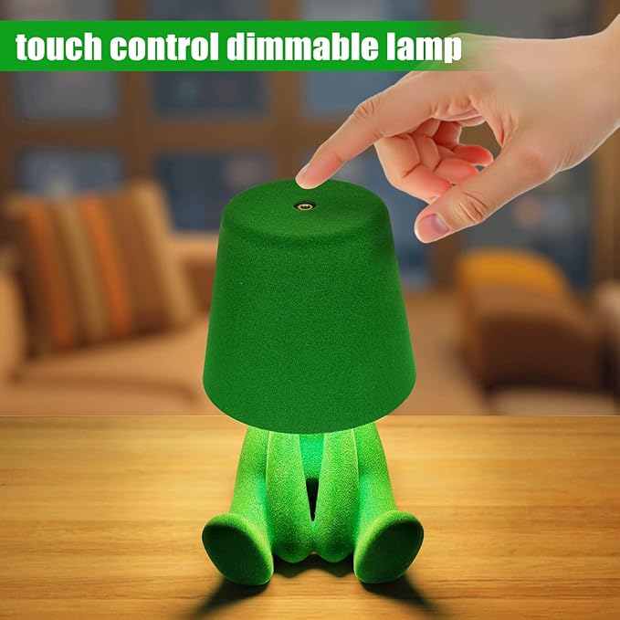 Bedside Touch Control Table Lamp, USB Rechargeable Night Light for for Men Women Boyfriend Girlfriend, 3 Way Dimmable Cute Light Nightstand Lamp Birthday Gifts
