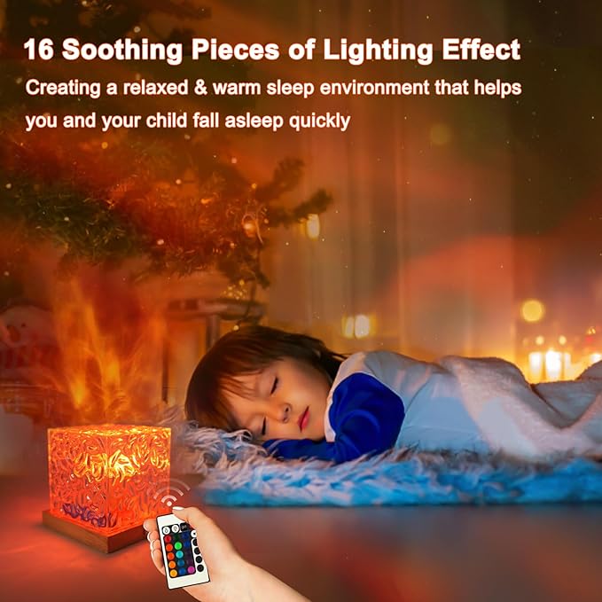 RICHMYC Ocean Wave Projector Light, 16 Colors Gradual Rotating Water Lamp with Remote Control, Beach Decor Sea Themed Northern Lights Projector for Office Bedroom Bar Restaurant(Plug in 5.3in)