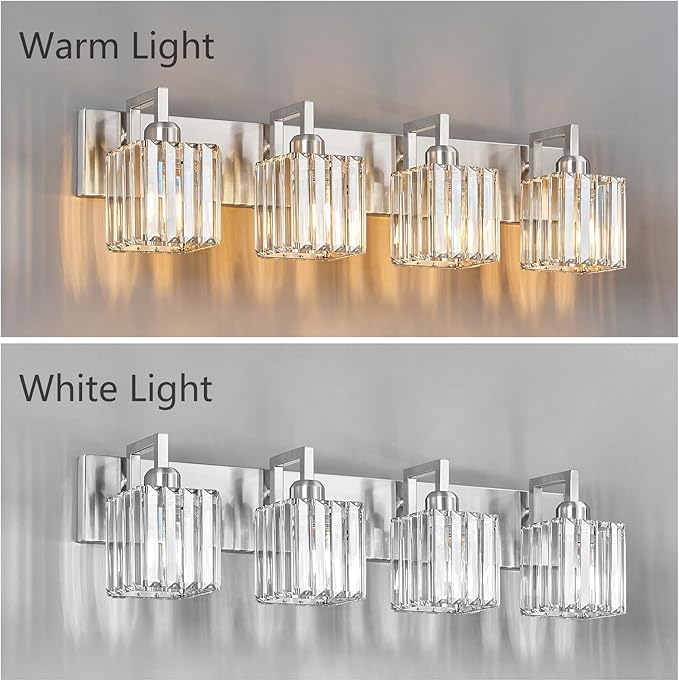 19.5" KnurledBrassWallSconcesSetof2,BronzeBathroomVanityLightFixtureswithWaterRipplesGlassTube,ModernLampforBedroom,LivingRoom,Hallway,Staise,Mirror,Kitchen