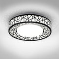 ASD 16 Inch LED Flush Mount Ceiling Light Fixture for Bedroom, 28W 1752LM 5CCT 2700K-5000K, Triac Dimmable Lights, Dining, Living Room, Kitchen Lamps, Modern Home Lighting Fixtures, Black, ETL